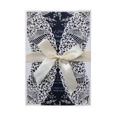 White Holiday Card Wedding Invitation Card Laser-hollowed Design 